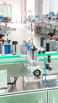 Fully automatic double head round bottle labeling machine CH-306 neck label automatic labeling machine
