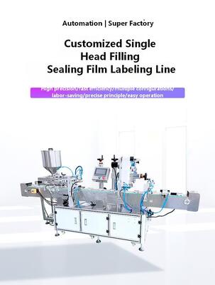 Factory customized Fully Automatic Customized Single Head Sealing Film Labeling and Filling Machine CH-GZ05