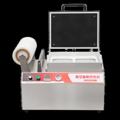 Handmatig Geperste Vacuüm Huid Verzegelingsmachine DQ300VST met Food Grade 304 Roestvrij Staal en 6061 Geanodiseerd Aluminium Vorm voor Fastfood Tray Verzegeling