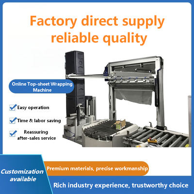 CHIC Elektrische Volautomatische Online Top-Cover Stretchfolie Palletwikkelmachine met Motor & PLC voor Voedsel- en Drankverpakking